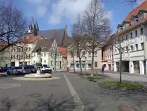 Delitzsch, H�user und St. Peter und Paul Kirche am Markt (12.04.2025)