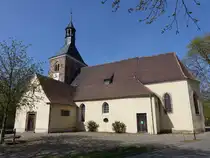 Roitzsch, evangelische Kirche, erbaut im 12. Jahrhundert (12.04.2025)