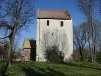 Spickendorf, evangelische Kirche St. Nicolai, erbaut ab 1262 (12.04.2025)