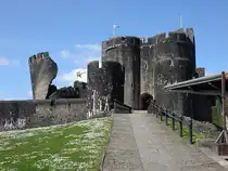Caerphilly Castle, Kernburg aus dem 13. Jahrhundert (27.04.2025)