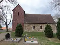 Ihlewitz, evangelische St. Stephan Kirche, erbaut um 1300 (13.04.2025)