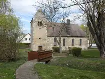 Benkendorf, evangelische St. Michael Kirche, erbaut im 12. Jahrhundert, verl�ngert 1499, barockisiert um 1750 (13.04.2025)