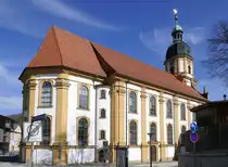 Suhl, die evangelische Kreuzkirche, erbaut 1731-39, April 2025