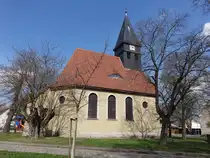 Schwarz, evangelische St. Nicolai Kirche, Saalkirche erbaut 1915 (14.04.2025)