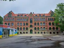 Eines der Geb�ude der Innenstadtschule Esslingen am 03.05.2025. Aktuell laufen Restaurierungs- und Umbauma�nahmen.