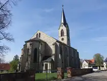 Klein Oschersleben, evangelische Kirche, erbaut 1868 (15.04.2025)