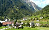 Blick �ber Susch Richtung Fl�ela-Pass am 19.08.2008