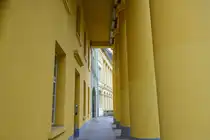 Arkaden am Universit�tsplatz in der Hansestadt Rostock. Aufnahme: 8. Juni 2025.