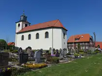 W�hle, Pfarrkirche St. Cosmas und Damian, erbaut von 1717 bis 1719 (20.04.2025)