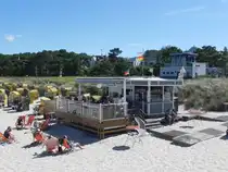 Strandbar am Strand von Binz auf der Ostseeinsel R�gen am 04.07.25.