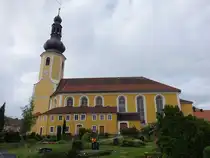Hochkirch, evangelische Kirche, barocke Saalkirche, erbaut von 1717 bis 1720, Kirchturm erbaut 1750 (06.06.2025)