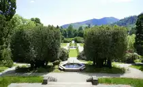 Wesserling, Blick vom Schlo� in den Schlo�park, Mai 2025