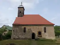 Casel, evangelische Kirche, sp�tgotischer Bau aus Mischmauerwerk mit Dachreiter, erbaut im 15. Jahrhundert (08.06.2025)