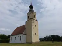 Greifenhain, evangelische Kirche, erbaut von 1286 bis 1315, Wiederaufbau 1720 (08.06.2025)