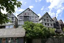 Schiltach, der Ort ist bekannt f�r seine vielen sch�n restaurierten Fachwerkh�user, Juli 2025