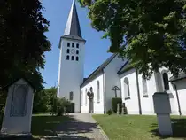 Hirschberg, Christopheruskirche, Chor 14. Jahrhundert, Langhaus erbaut 1956 (19.06.2025)