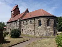 Dalchau, evangelische St. Anna Kirche, romanische Saalkirche, erbaut ab 1161, Chor erbaut von 1677 bis 1702 (05.07.2025)
