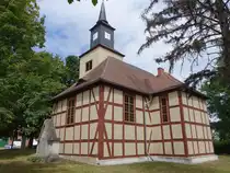 Ferchland, evangelische Fachwerkkirche, erbaut von 1729 bis 1730 (06.07.2025)