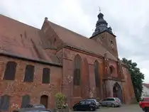 Havelberg, evangelische Stadtkirche St. Laurentius, erbaut im 15. Jahrhundert (06.07.2025)