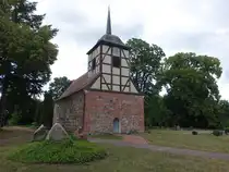 Stechow, evangelische Kirche, gotische Feldsteinkirche, erbaut 1469 (07.07.2025)