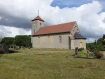 M�tzlitz, evangelische Kirche, verputzte Saalkirche von 1828 (08.07.2025)