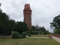 Tangerm�nde, Kapitelturm der Burg, erbaut im 14. Jahrhundert (09.07.2025)