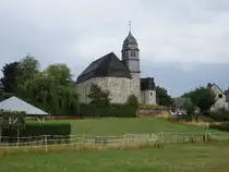Laudert, Pfarrkirche St. Remigius, neubarocke Saalkirche, erbaut von 1926 bis 1929 (27.07.2025)