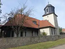 Ampfurth, evangelische Christuskirche, erbaut im 15. Jahrhundert (09.08.2025)