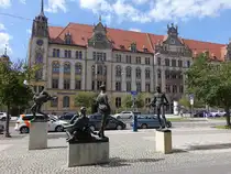 Magdeburg, Hauptpost und Amtsgericht in der Stra�e Breiter Weg (10.08.2025)