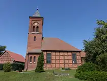 Aulosen, evangelische Kirche, Fachwerkbau von 1730 (13.08.2025)