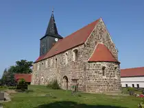 Jeeben, evangelische Kirche, erbaut ab 1127, Kirchturm erbaut 1904 (14.08.2025)