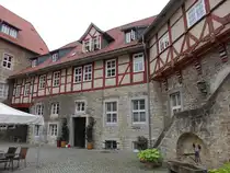 Warberg, Innenhof mit Fachwerk der Wasserburg (16.08.2025)