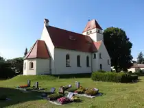 Colmnitz, evangelische Kirche, erbaut im 12. Jahrhundert, erweitert um 1400 (06.09.2025)