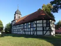 Arnsnesta, evangelische Kirche, Fachwerkkirche aus dem 17. Jahrhundert (08.09.2025)