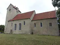 Evessen, evangelische St. Johannes Kirche, erbaut im 11. Jahrhundert, Chor erbaut um 1500 (12.09.2025) 