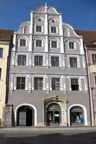 G�RLITZ (Landkreis G�rlitz), 27.09.2023, restauriertes Wohn- und Gesch�ftshaus am Untermarkt