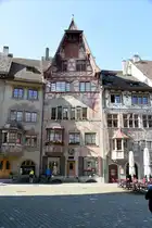 STEIN am Rhein (Kanton Schaffhausen), 20.09.2024, in der Mitte das Haus Vordere Krone am Rathausplatz