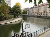 Spreekanal am Spittelmarkt im Regen, 5. 10. 2008