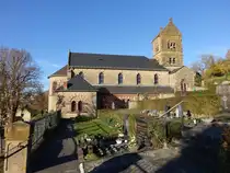 Wintersdorf, Pfarrkirche St. Jakobus, neuromanische Basilika, erbaut von 1901 bis 1903 (05.11.2025)