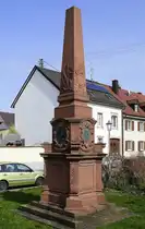 Endingen am Kaiserstuhl, das Denkmal f�r die Gefallenen des Deutsch-Franz�sischen Krieges 1870, M�rz 2026