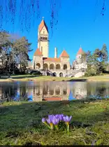 Fr�hlingsbeginn auf dem Leipziger S�dfriedhof: erste Krokusse, aber noch halbgefrorenes Wasser an der Kapellenanlage.

🕓 4.3.2025 | 14:54 Uhr