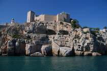 PE��SCOLA (Provincia de Castell�n), 10.10.2007, mit dem Schiff um Pe��scola herum