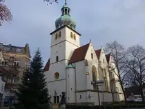 Herford, evangelische St. Jacobi Kirche, erbaut im 14. Jahrhundert (08.12.2025)