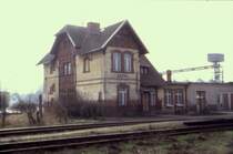 Bahnhof Kl�tz/Meckl. um ca. 1990 an der Bahnstrecke 6931, Grevesm�hlen-Kl�tz.