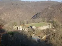 Dorweiler, Bastion der Burgruine Waldeck, erbaut ab 1189 (25.12.2025)