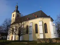 Herschwiesen, Pfarrkirche St. Pankratius,  erbaut von 1744 bis 1746 von dem Tiroler Baumeister Johann Neurohr (25.12.2025)