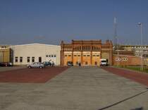 ehemaliges Stra�enbahndepot Cottbus von der Karl Liebknecht Stra�e aus gesehen. Zustand am 11.10.2008