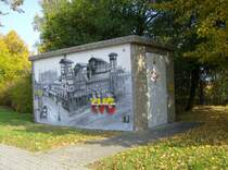 EVG Gasstation in der August-Bebel-Stra�e. Zustand 12.10.2008. Motiv: Gasanstalt Stadt Guben