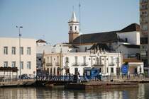 AYAMONTE (Provincia de Huelva), 19.01.2007, Blick vom Rio Guadiana auf den fr�heren Grenzhafen