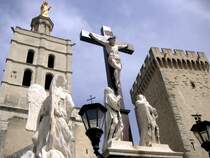 AVIGNON (D�partement Vaucluse), 16.06.2006, am Papstpalast